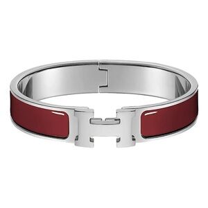 Hermes Enamel Narrow Clic HH Bracelet